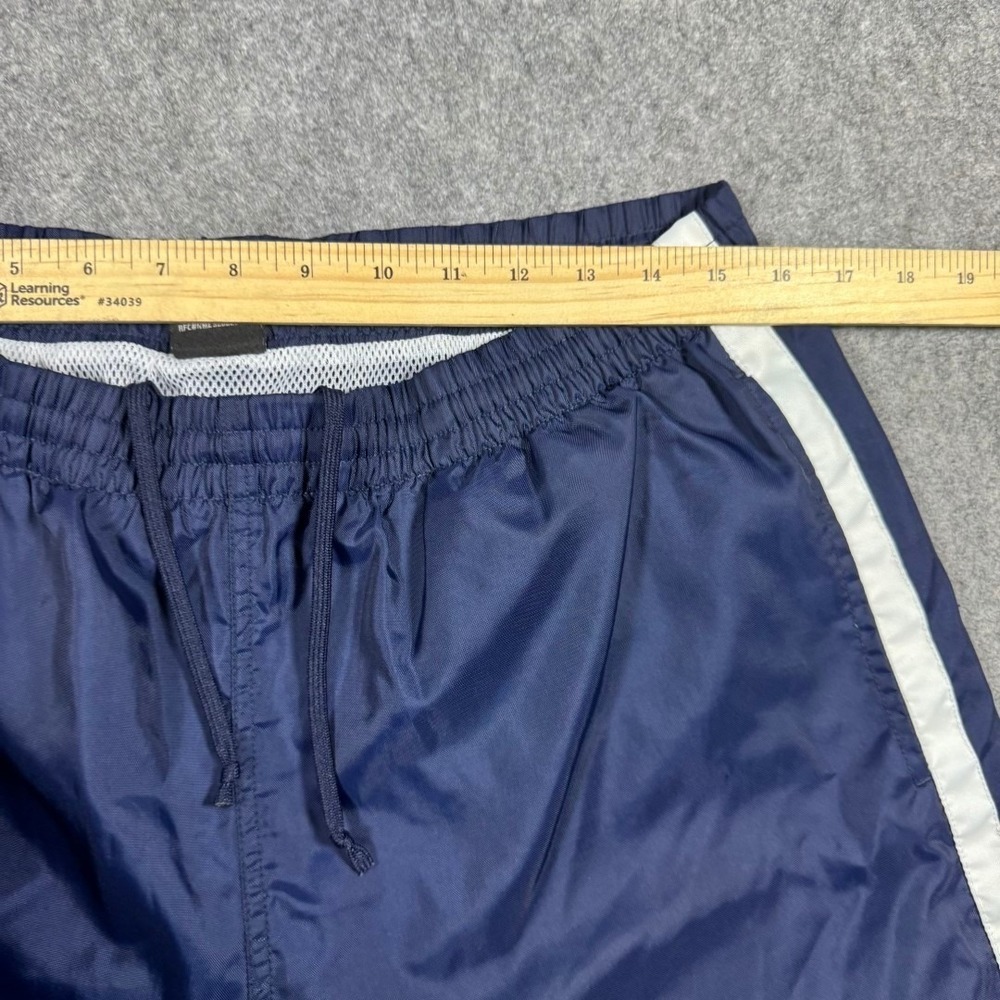 Vintage Nike Mens Navy Blue White Striped Athletic Mesh Lined Shorts Large Y2K - Picture 6 of 10